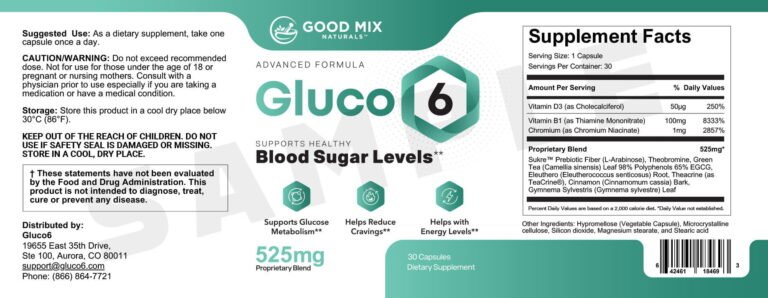 Gluco6 Supplement